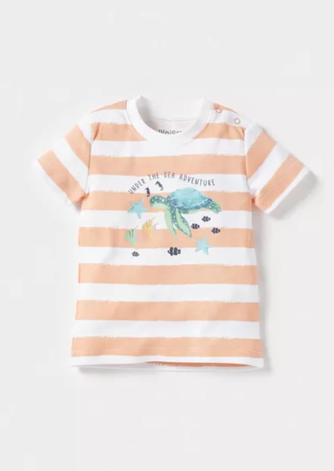 Juniors Short Set Under Sea Shirt and Short Orange (6-12 M)