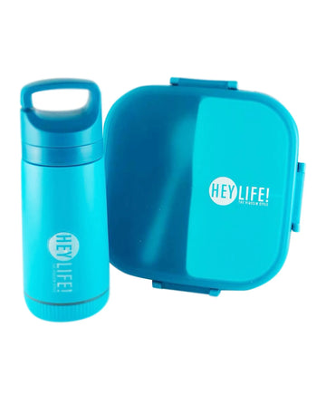 Star Babies Kids Lunch Box & Water Bottle Set – Blue, Microwave/Freezer Safe