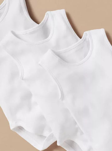 Juniors Sleeveless Solid Bodysuit Set of 3 (12-18 months)