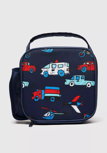 Printed Lunch Bag with Handle and Zip Closure