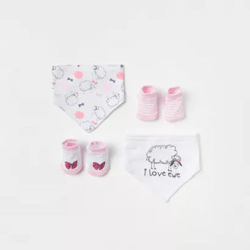 Juniors 4-Piece Bib and Booties Set