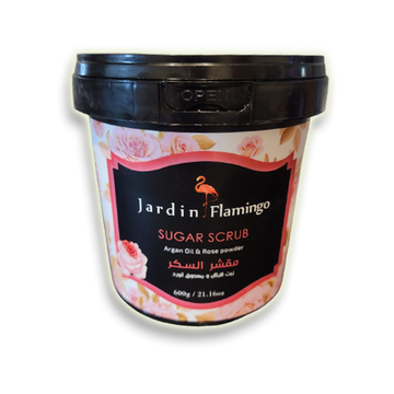Garden Flamingo sugar scrub argan oil and rose powder 600g