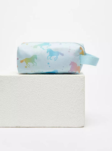 Unicorn Print Pencil Case with Zip Closure