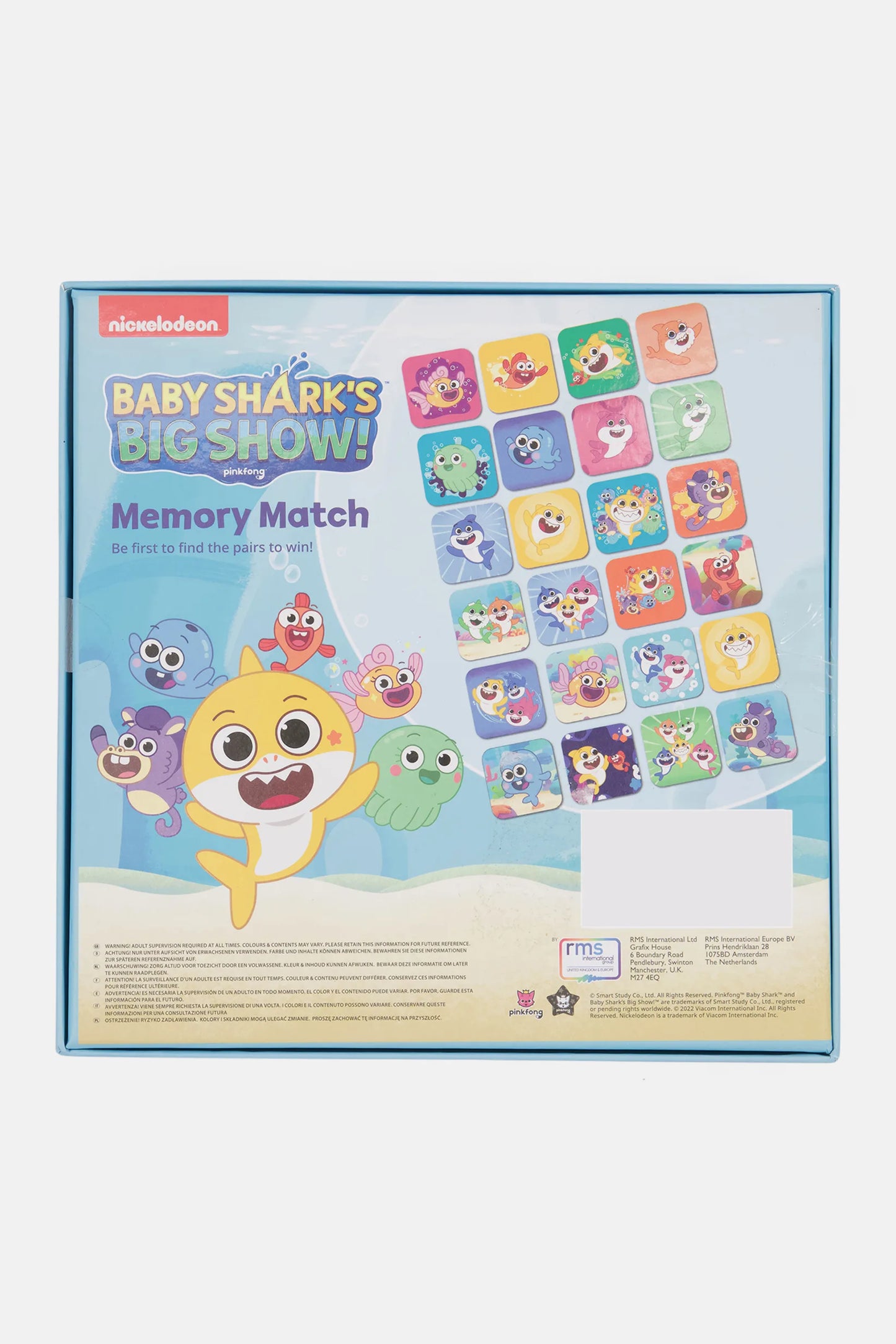Nickelodeon Baby Shark Memory Match Game Blue Combo