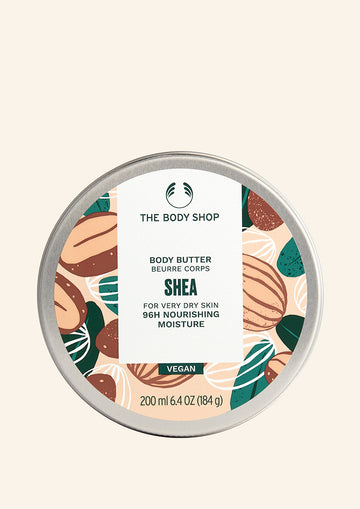 The Body Shop Shea Body Butter Hydrating & Moisturizing Skincare for Very Dry Skin Vegan 200ml