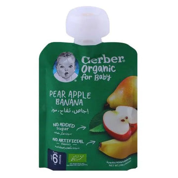 Gerber Organic Pear Apple Banana Puree 90g