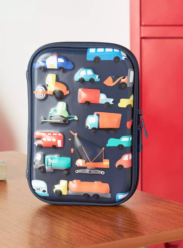 Cars Print Zip Around Pencil Case  22x15x4 cm