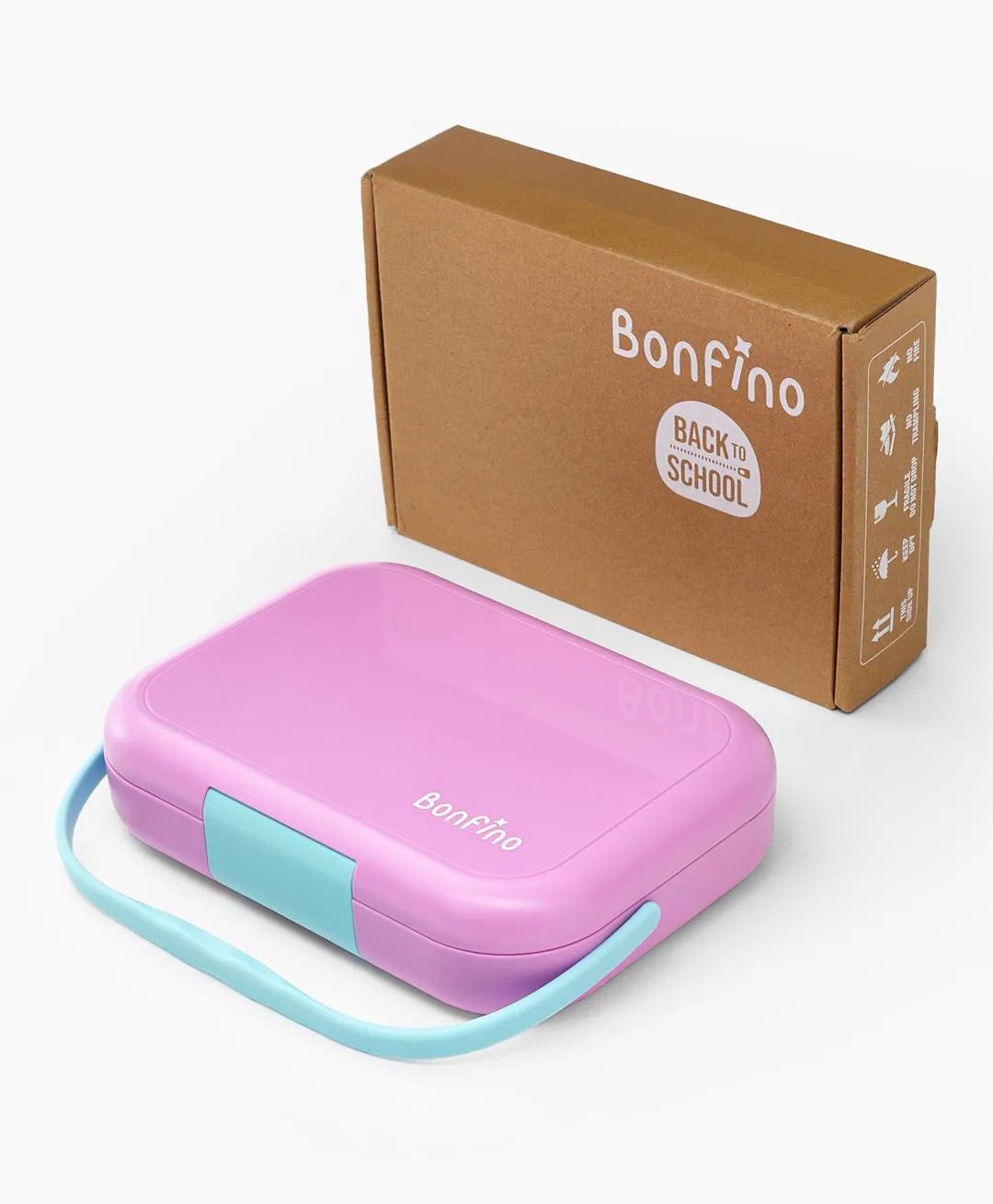 Bonfino Pink Bento Lunch Box – BPA-Free, Leak-Resistant, Microwave & Dishwasher Safe, 765ml