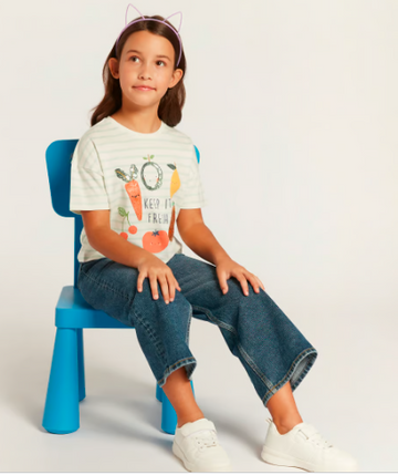 Juniors Graphic Print T-shirt with Short Sleeves 1-2 Yrs