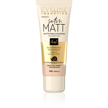 Eveline Satin Matt Mattifying And Covering Foundation 102 Vanilla