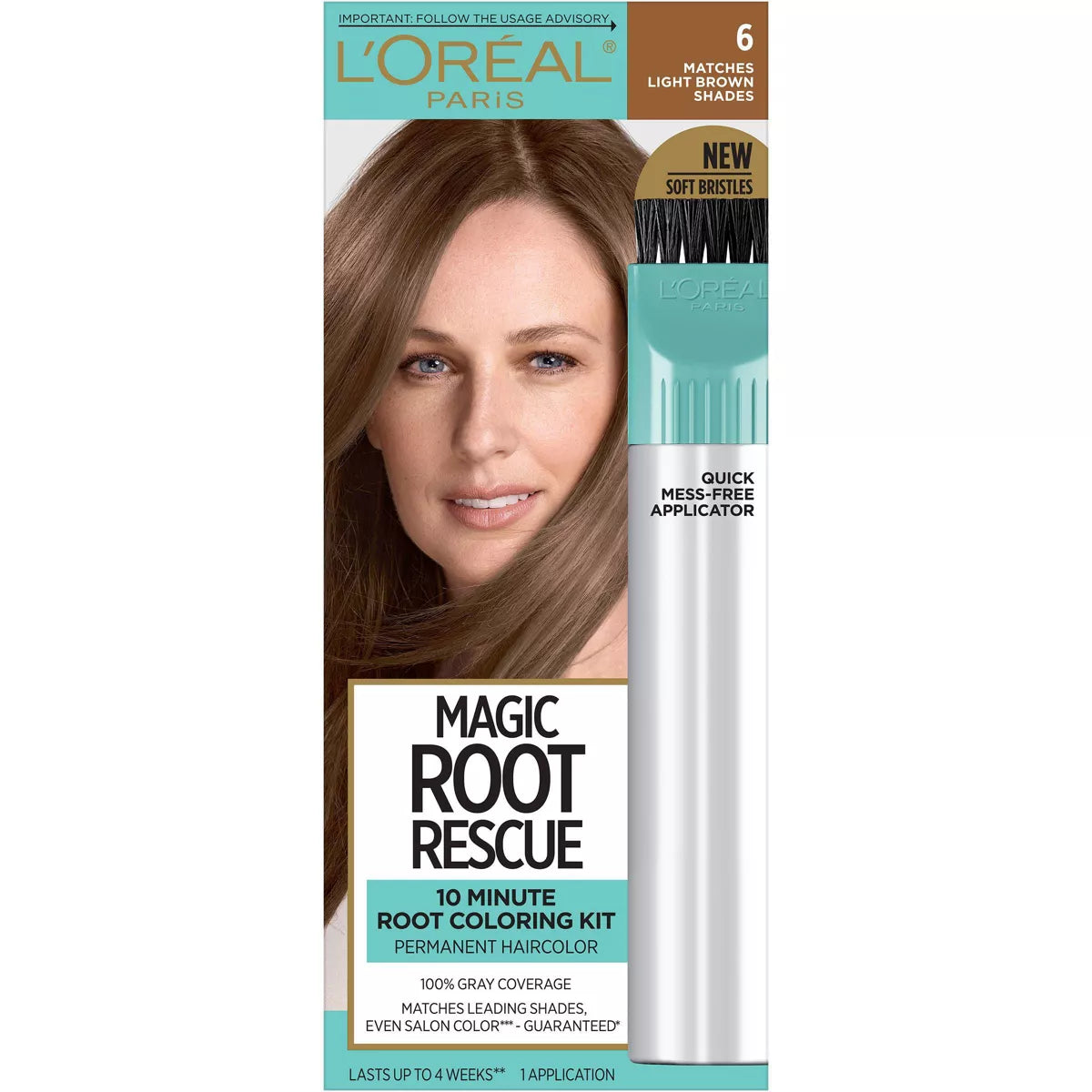 L'Oreal Paris Magic Root Light Brown 6 Rescue 10 Minute Root Hair Coloring Kit