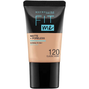 Maybelline New York Fit Me Matte & Poreless Mini, 120 Classic Ivory, 18 ml