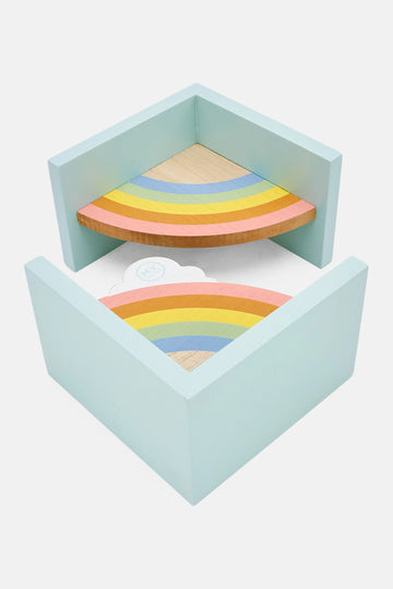My 1st Year 2 Pcs Rainbow Book End Turquoise