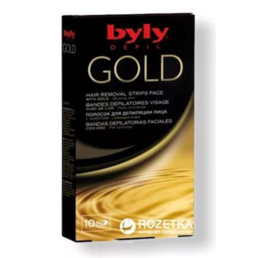Byly depil gold hair removal face wax 12 strips