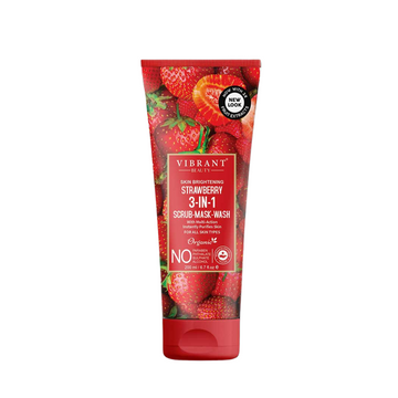 Vibrant Beauty Strawberry 3 in 1 Scrub Mask Wash 200ml