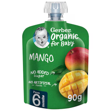 Gerber Organic Mango Puree Green 90g