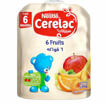 Nestle Cerelac Puree 6 Fruits 90g