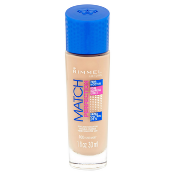 Rimmel London Match Perfection Liquid Foundation 100 Ivory 30ml