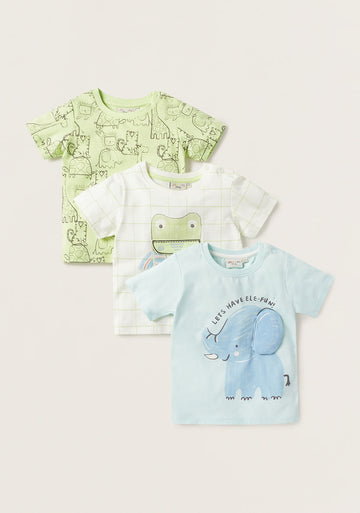 Juniors T Shirt - Multi Color (Pack of 3) 12-18 M
