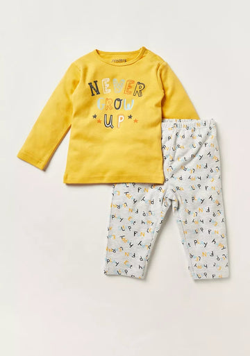 Juniors Shirt and trouser Suit Slogan 18-24 M