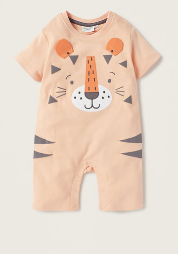 Juniors Orange Romper 6-9 M
