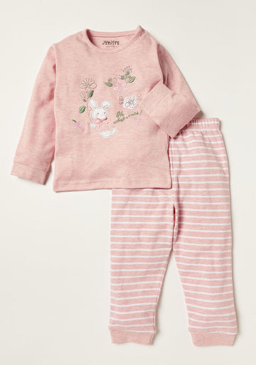Juniors Shirt and Trouser Set - Bunny 0-6 M