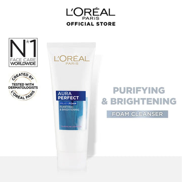 Loreal Paris Aura Perfect Milky Foam Purifying & Brightening Cleanser 100ml