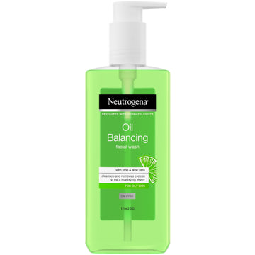 Neutrogena Oil Balancing Face Wash for Oily Skin with Lime & Aloe Vera 200ml