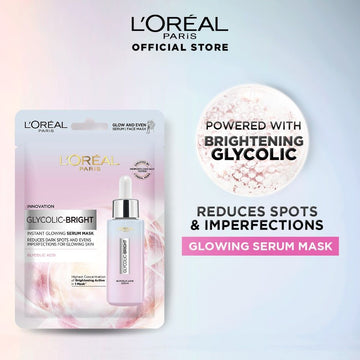 Loreal Paris Glycolic Bright Instant Glowing Serum Mask 22g