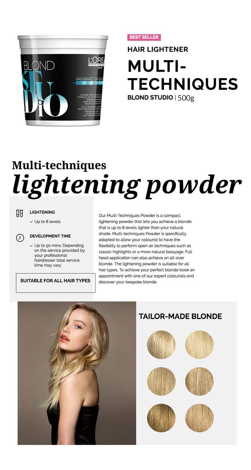 L'oreal Blonde Studio Bleaching Powder Multi Techniques 500g