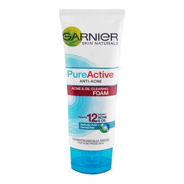 Garnier Skin Naturals Pure Active Anti-Acne Acne & Oil Clearing Foam For Acne-Prone Skin 100ml