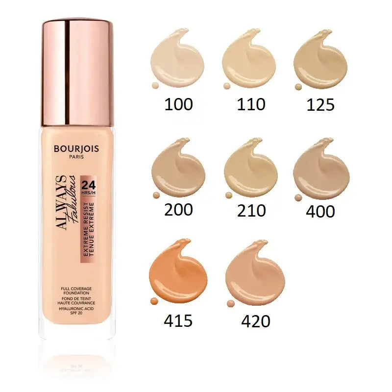 Bourjois Always Fabulous 24H Full Coverage Foundation 30Ml 110 light vanilla