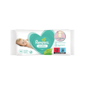 Pampers Sensitive Soft & Genle Clean Baby Wipes 52s