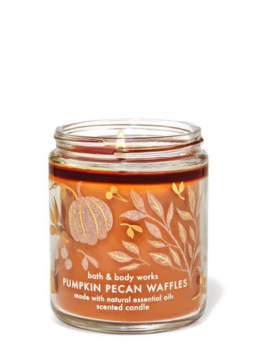Bath & Body Works Pumpkin Pecan Waffles Single Wick Candle