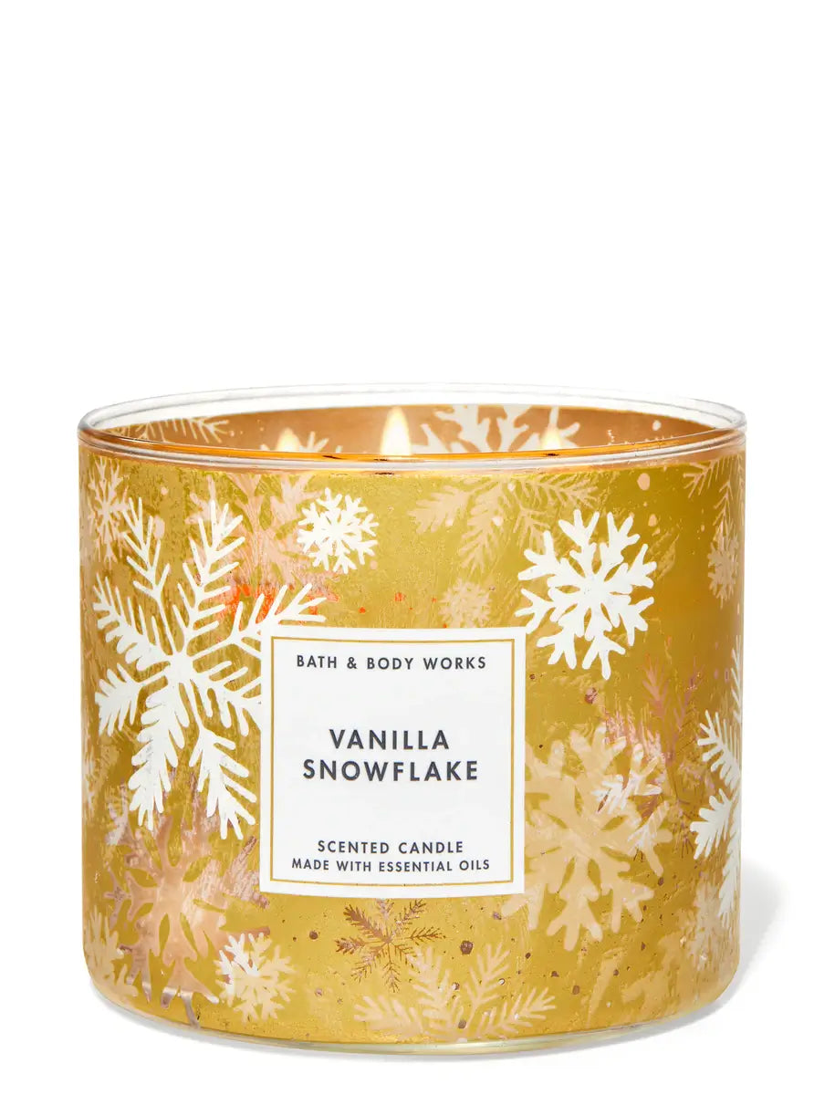 Bath & Body Works Vanilla Snowflake 3-Wick Candle