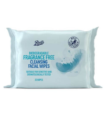 Boots Biodegradable Fragrance Free Cleansing Wipes