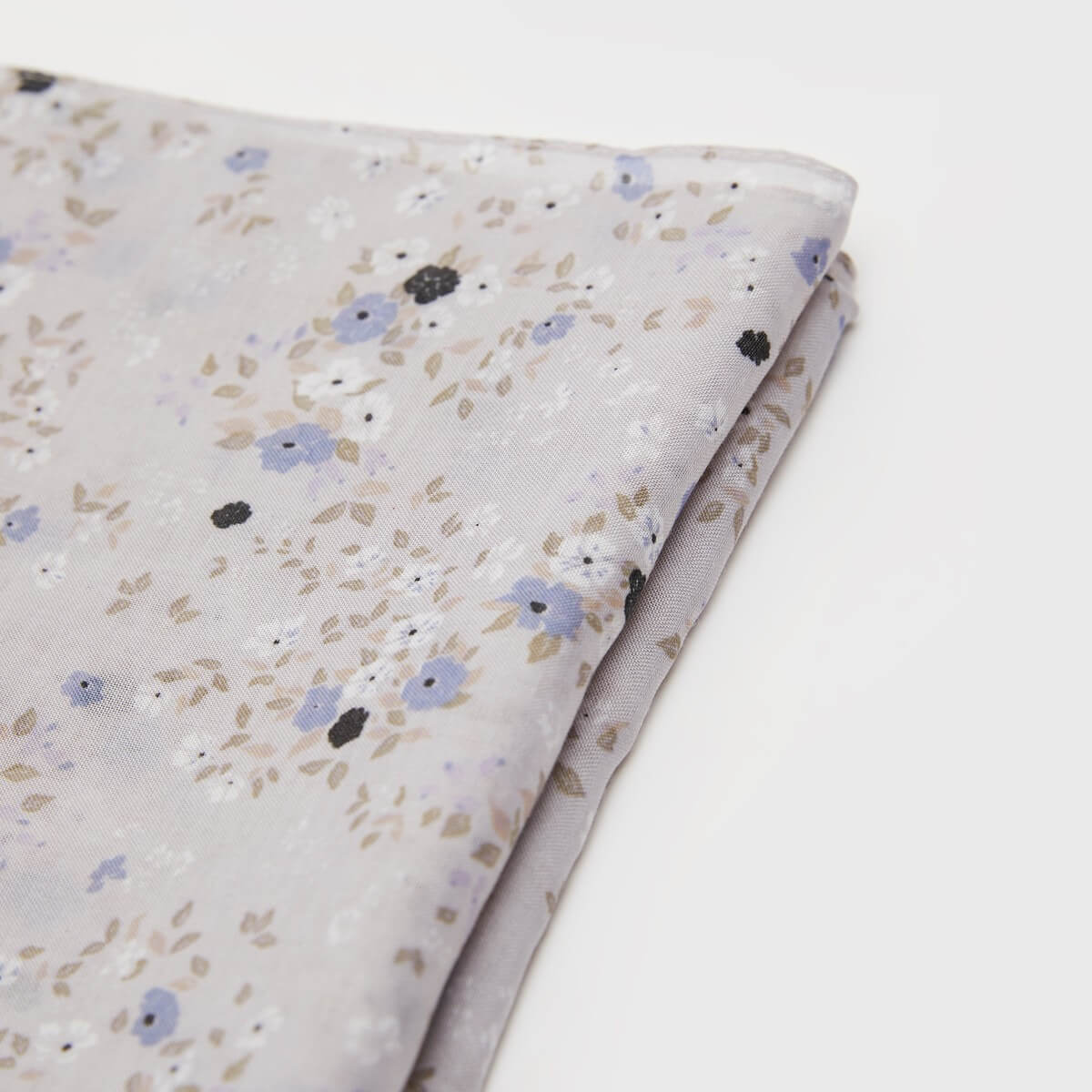Floral Print Scarf - Grey