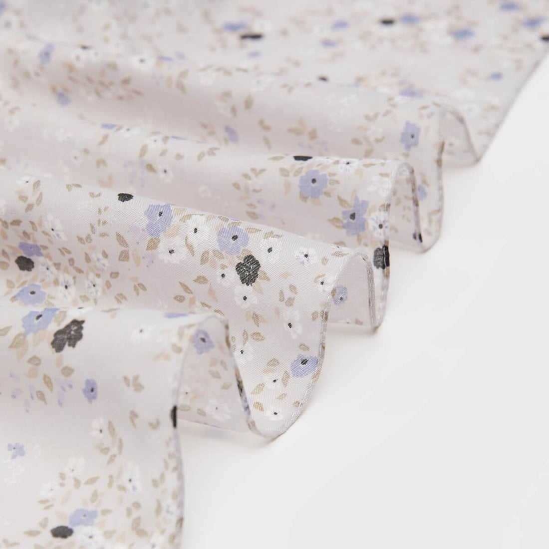 Floral Print Scarf -  Grey