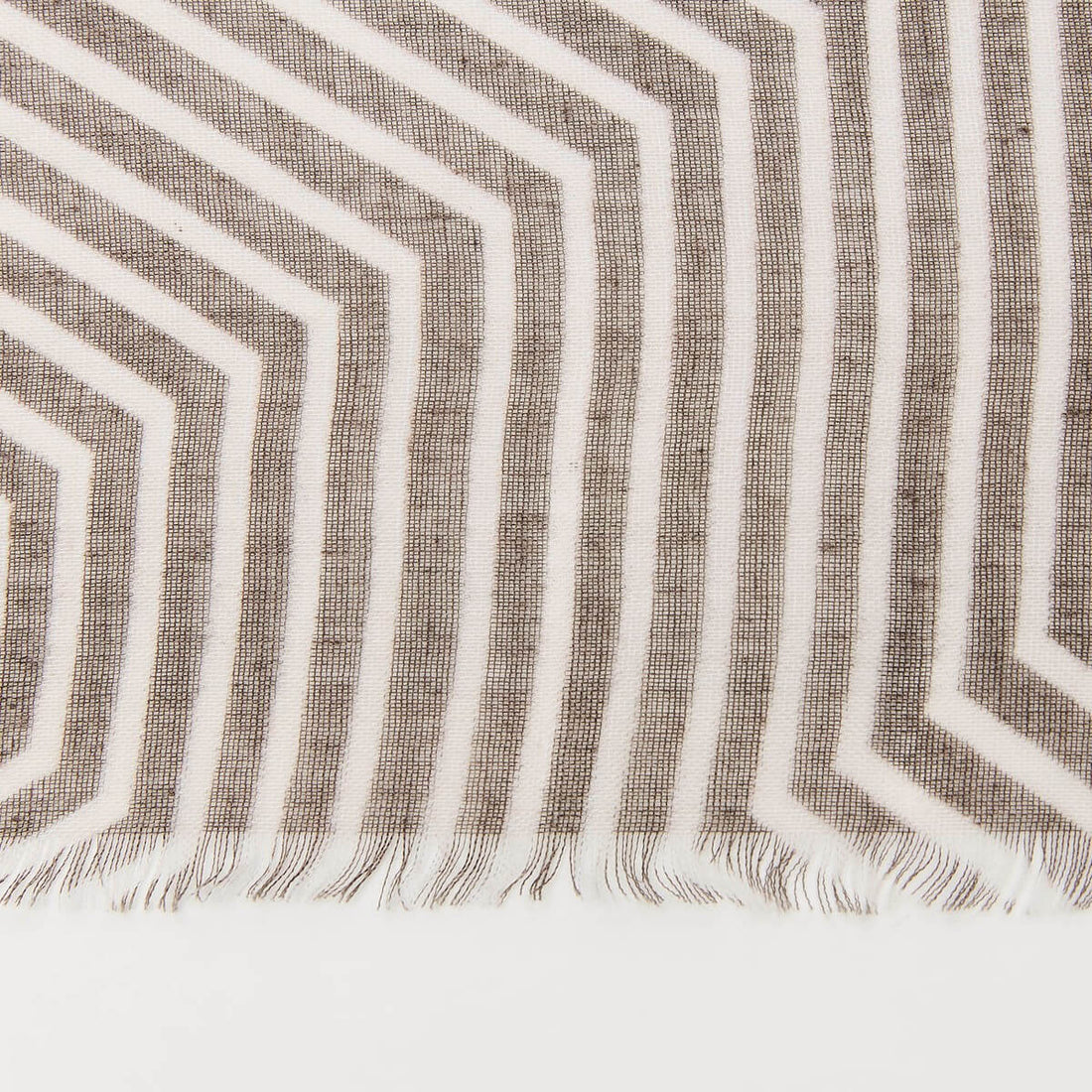 Striped Rectangle Scarf with Fringes - Multicolor