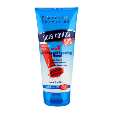 Eveline Pure Control SOS 3-In-1 Washing Gel + Peeling + Mask 200ml