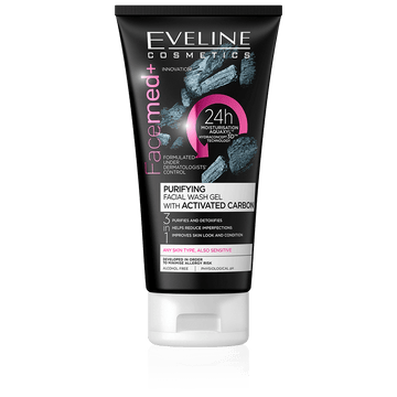 Eveline Purifying Face Wash Gel With Activated Carbon 150ml