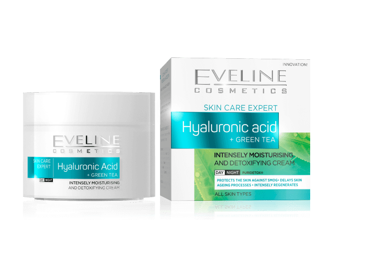 Eveline Skin Care Expert Hyaluronic Acid + Green Tea Day&Night Cream 50Ml