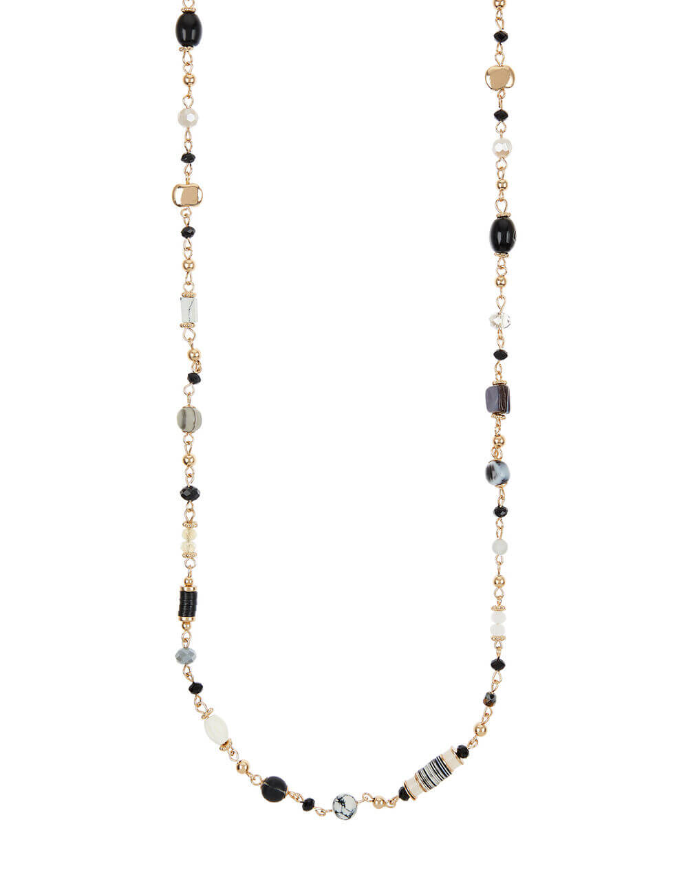Accessorize Extra Long Beaded Rope Necklace