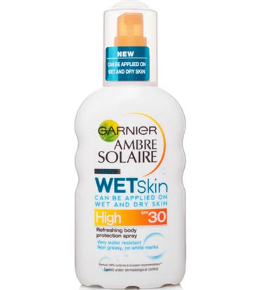 Garnier Ambre Solaire Wet Skin Spray High Spf30 200 Ml