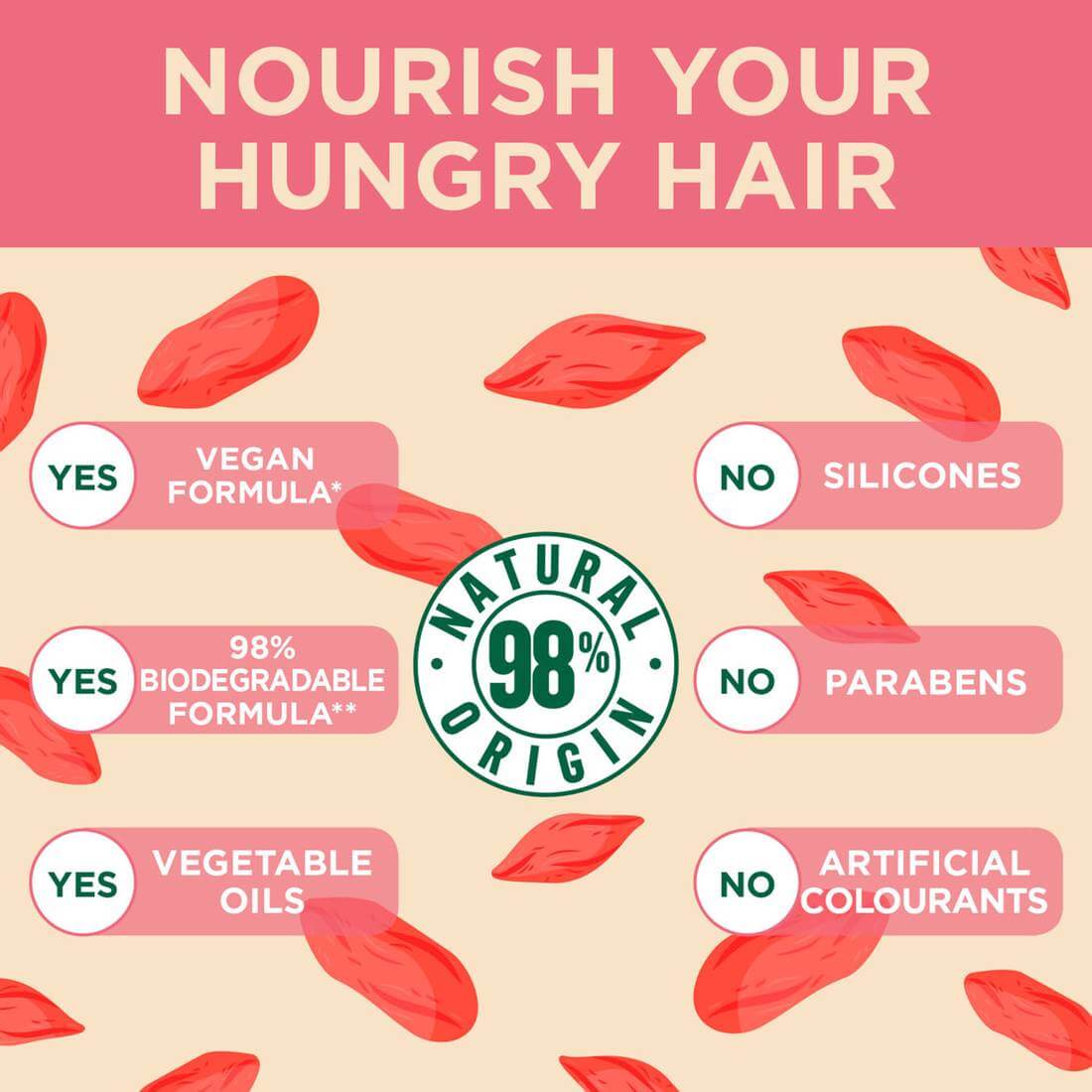 Garnier Fructis Hair Food Protecting Goji 390 Ml