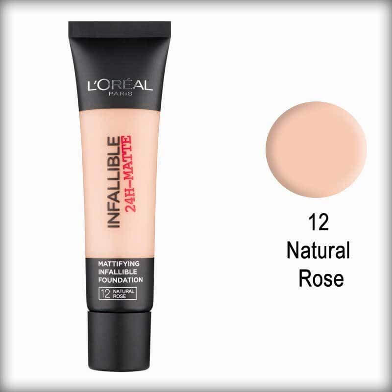 LOreal Infallible Matte 24 hour foundation 12 Natural Rose