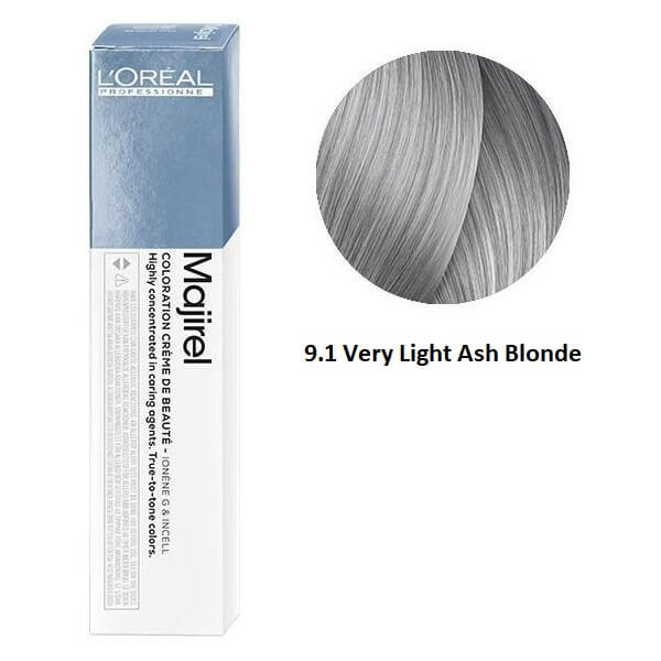Loreal Professionnel Majirel, 9.1 Very Light Ash Blonde 50ml