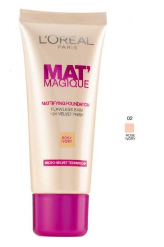 Mat' Magique Mattifying Foundation by L'Oreal Paris 02 Rosy Ivory