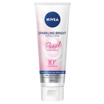 Nivea Sparkling Bright Facial Foam Pearl Micro Serum 10X Brightening 100ml