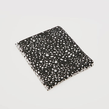 Printed Rectangular Scarf - Black and White